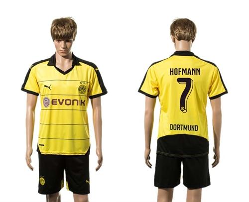 Dortmund #7 Hofmann Yellow Soccer Club Jersey