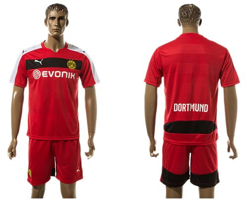 Dortmund Blank Red Goalkeeper Soccer Club Jersey