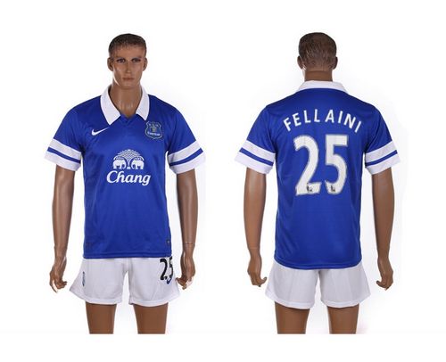 Everton #25 Fellaini Blue Soccer Club Jersey