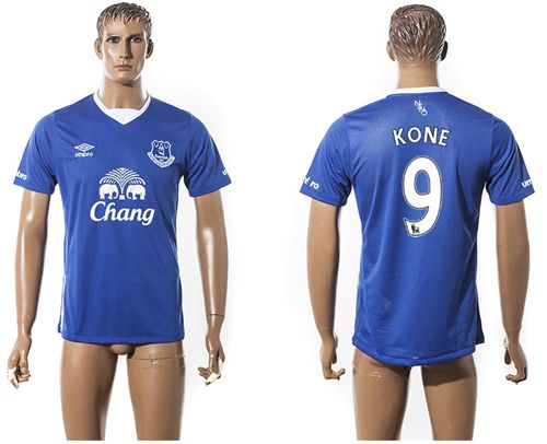 Everton #9 Kone Home Soccer Club Jersey