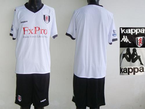 Fulham Blank White Home Soccer Club Jersey