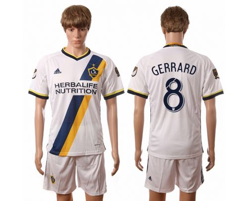 Los Angeles Galaxy #8 Gerrard Home Soccer Club Jersey