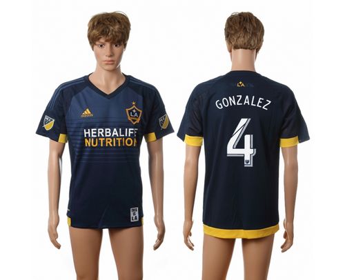 Los Angeles Galaxy #4 Gonzalez Away Soccer Club Jersey