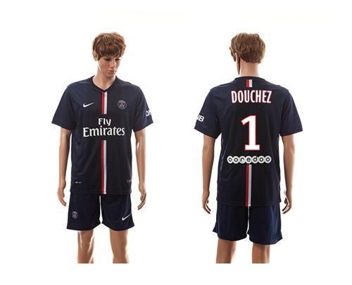 Paris Saint Germain #1 Douchez Home Soccer Club Jersey