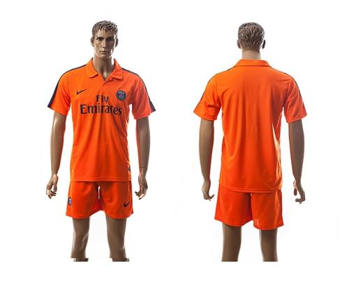 Paris Saint Germain Blank Orange Away Soccer Club Jersey