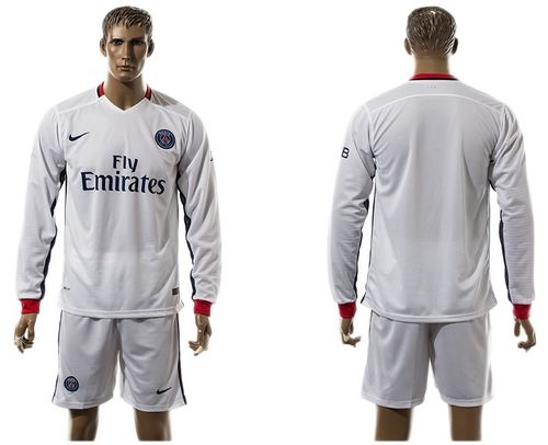 Paris Saint Germain Blank Away Long Sleeves Soccer Club Jersey