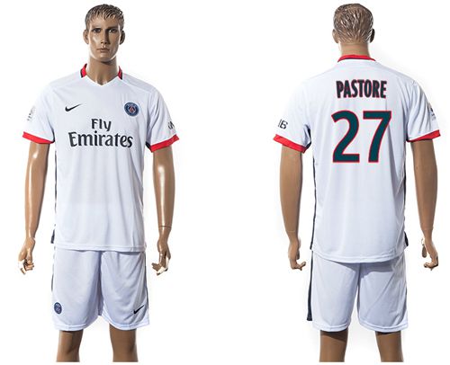 Paris Saint Germain #27 Pastore Away Soccer Club Jersey