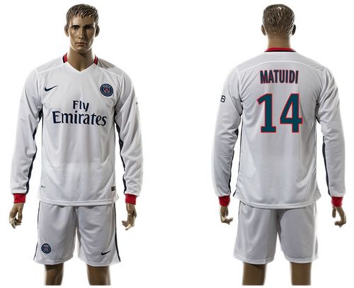 Paris Saint Germain #14 Matuidi Away Long Sleeves Soccer Club Jersey