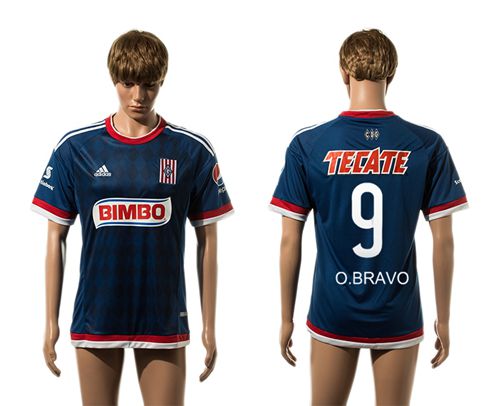 Guadalajara #9 O.Bravo Away Soccer Club Jersey