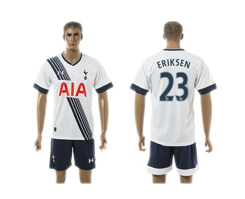 Tottenham Hotspur #23 Eriksen White Home Soccer Club Jersey