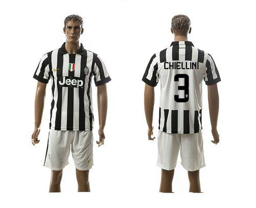 Juventus #3 Chiellini Home Soccer Club Jersey