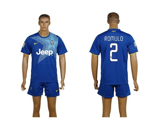 Juventus #2 Romulo Blue Away Soccer Club Jersey