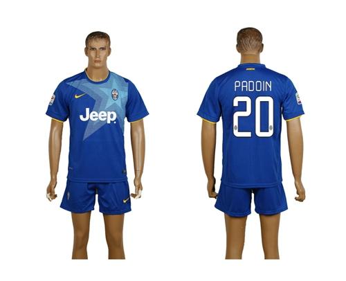 Juventus #20 Padoin Blue Away Soccer Club Jersey