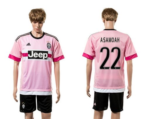 Juventus #22 Asamoah Pink Soccer Club Jersey
