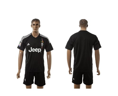 Juventus Blank Black Goalkeeper Soccer Club Jersey