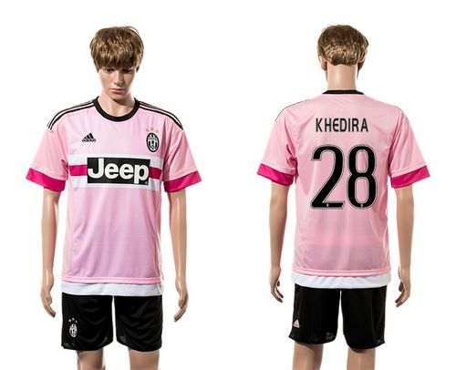 Juventus #28 Khedira Pink Soccer Club Jersey