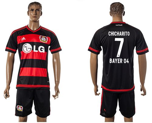 Bayer Leverkusen #7 Chicharito Away Soccer Club Jersey