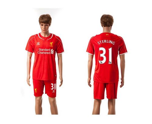 Liverpool #31 Sterling Red Home Soccer Club Jersey