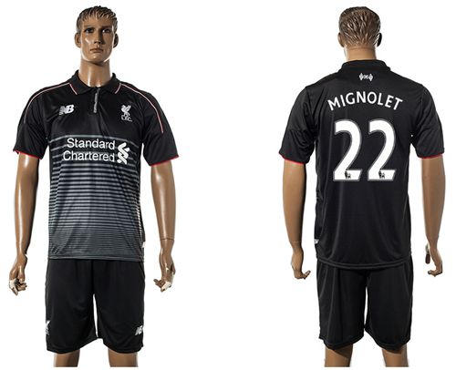 Liverpool #22 Mignolet Sec Away Soccer Club Jersey