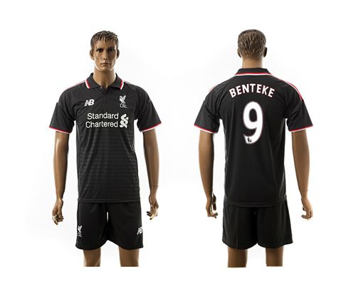 Liverpool #9 Benteke Away Soccer Club Jersey