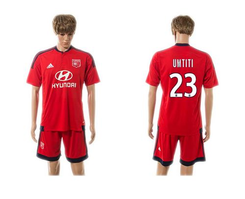 Lyon #23 Umtiti Away Soccer Club Jersey