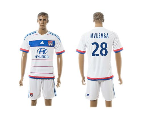 Lyon #28 Mvuemba Home Soccer Club Jersey