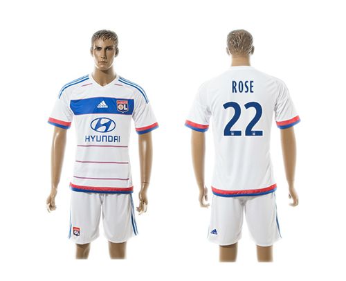 Lyon #22 Rose Home Soccer Club Jersey