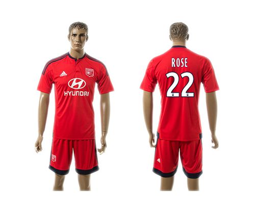 Lyon #22 Rose Away Soccer Club Jersey