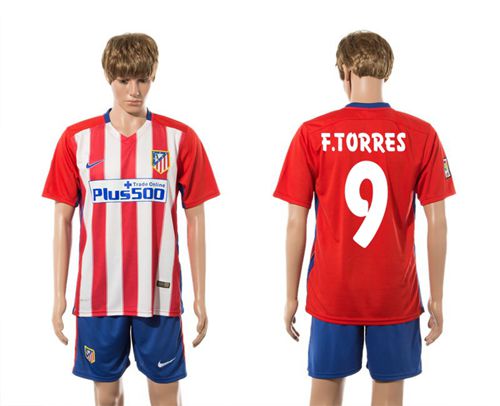 Atletico Madrid #9 F.Torres Home Soccer Club Jersey