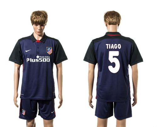 Atletico Madrid #5 Tiago Away Soccer Club Jersey