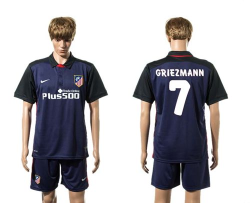 Atletico Madrid #7 Griezmann Away Soccer Club Jersey