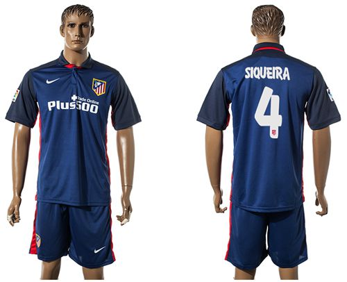 Atletico Madrid #4 Siqueira Away Soccer Club Jersey