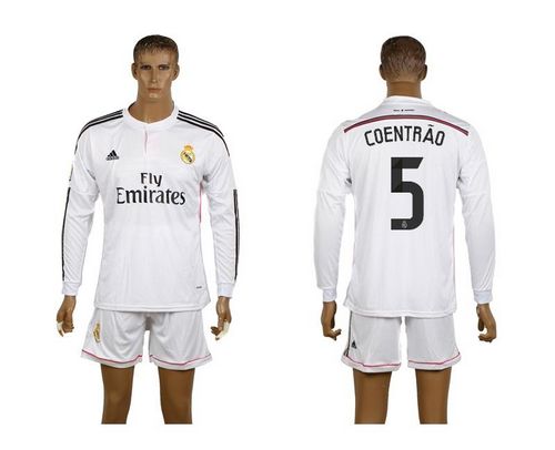 Real Madrid #5 Coentrao Grey Soccer Club Jersey