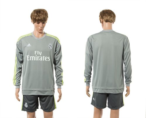 Real Madrid Blank Away Long Sleeves Soccer Club Jersey