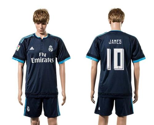 Real Madrid #10 James Sec Away Soccer Club Jersey