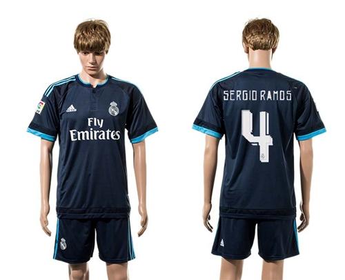 Real Madrid #4 Sergio Ramos Sec Away Soccer Club Jersey