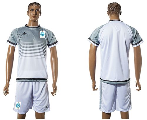 Marseille Blank White Training Soccer Club Jersey