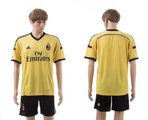 AC Milan Blank Gold Soccer Club Jersey