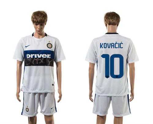 Inter Milan #10 Kovacic White Away Soccer Club Jersey