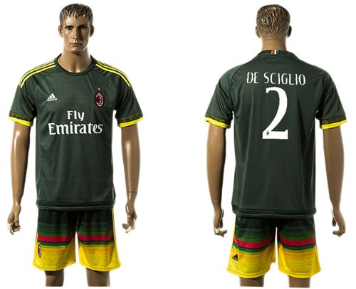 AC Milan #2 De Sciglio Sec Away Soccer Club Jersey