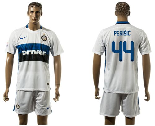 Inter Milan #44 Perisic White Away Soccer Club Jersey