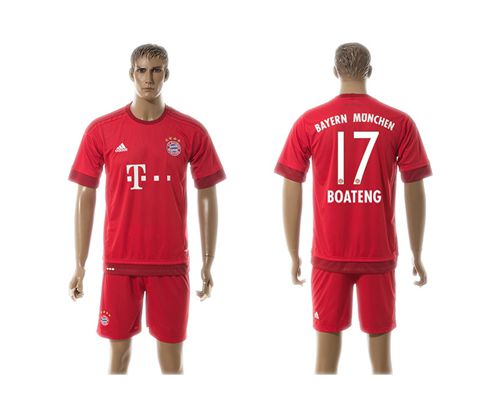 Bayern Munchen #17 Boateng Home Soccer Club Jersey