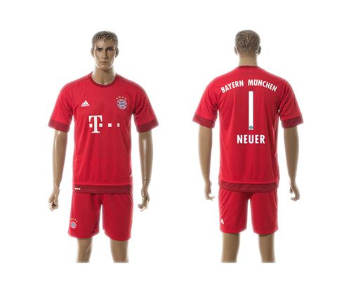 Bayern Munchen #1 Neuer Home Soccer Club Jersey