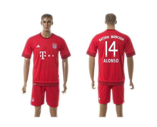 Bayern Munchen #14 Alonso Home Soccer Club Jersey