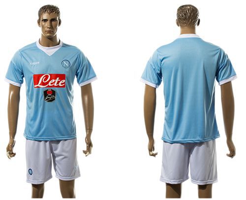 Naples Blank Blue Home Soccer Club Jersey