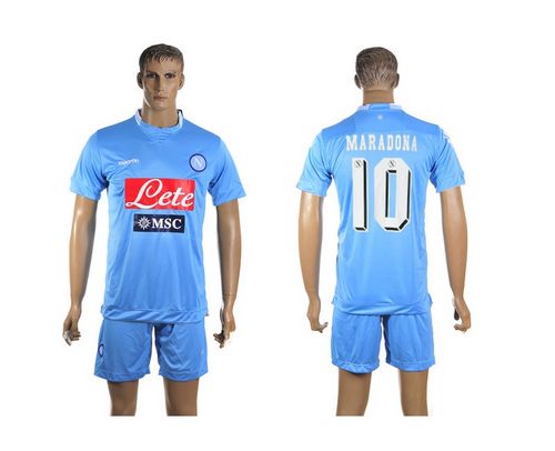 Naples #10 Maradona Home Soccer Club Jersey