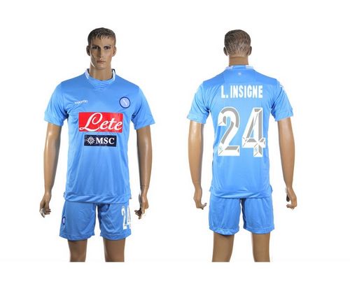 Naples #24 L.Insicne Home Soccer Club Jersey