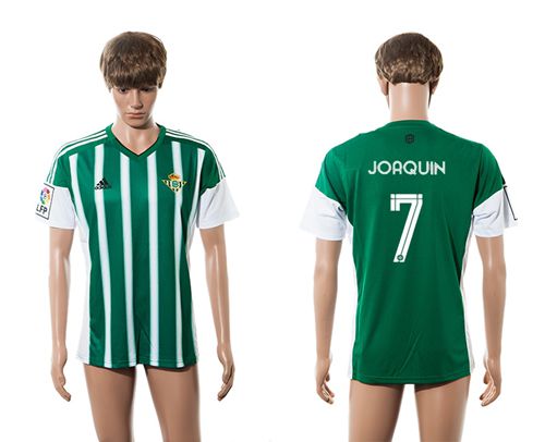 Real Betis #7 Joaquin Home Soccer Club Jersey