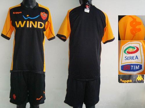 As Roma Blank Black Orange Third Soccer Club Jersey