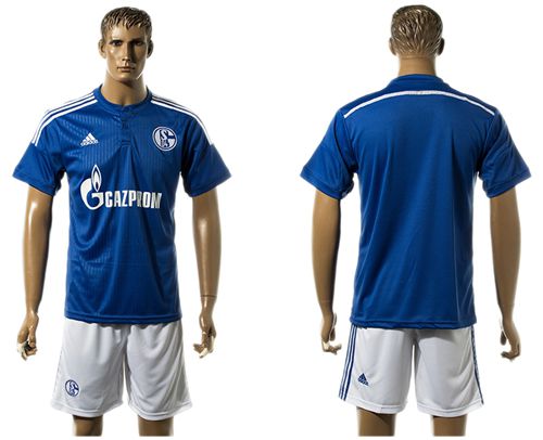 Schalke 04 Blank Blue Home Soccer Club Jersey